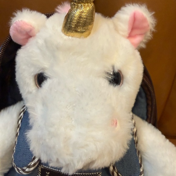 Unicorn Backpack - White and Gold - Picture 3 of 7